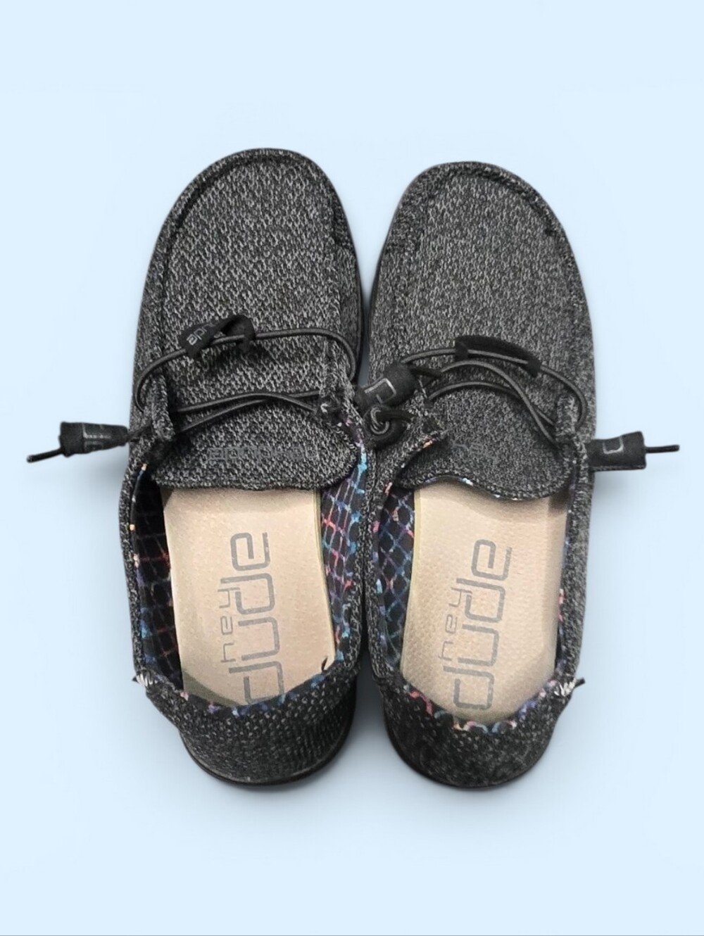 Hey Dude Wendy Women's Gray Knit Slip-On Loafer Size 8